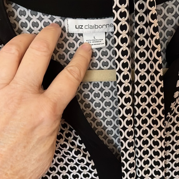 Liz Claiborne Keys Tunic with Slit and Tie Size L - Picture 4 of 5